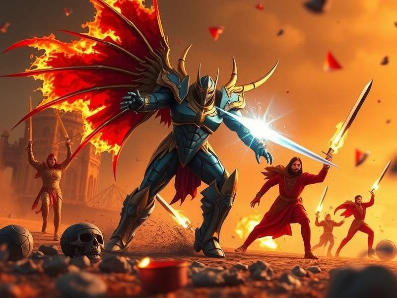 Dominator Titan King epic battle scene